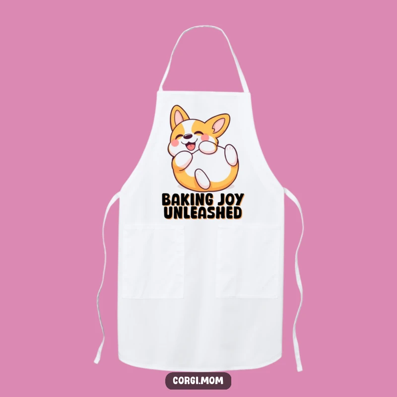 Funny Kawaii Corgi Rolling Apron: Cook Up Some Laughs in the Kitchen