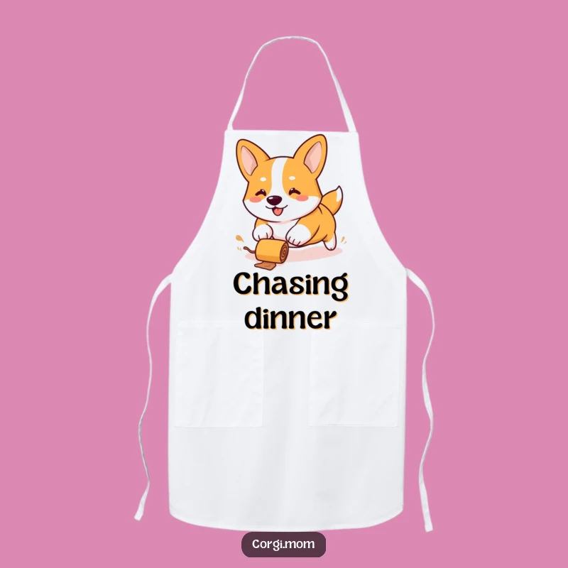 Funny Kawaii Corgi Cooking Apron - Stubby Legs Treat Chase Gift