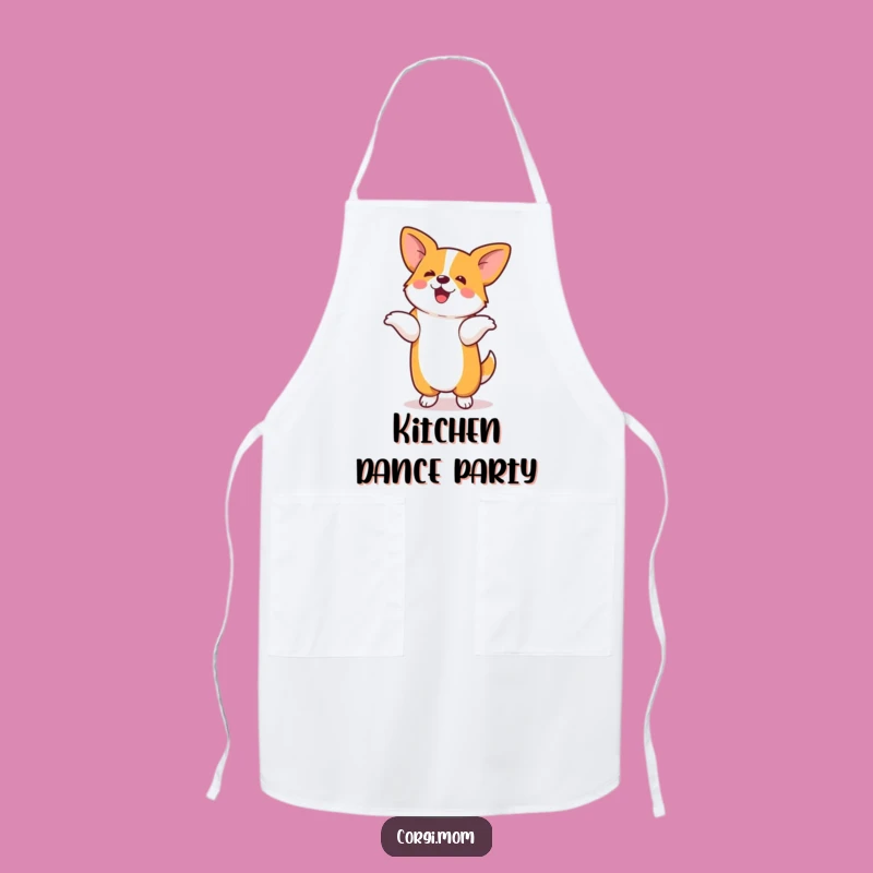 Funny Corgi Apron: Silly Dance Moves, Kitchen Dog Dancer Gift