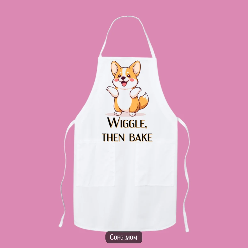 Funny Kawaii Corgi Shimmy Apron: Cook and Laugh with Cute Dog Style