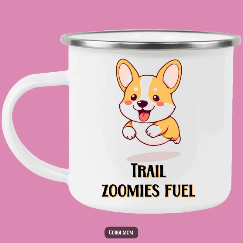 Funny Kawaii Corgi Camping Mug: Outdoor Short-Legged Runner Cup Gift
