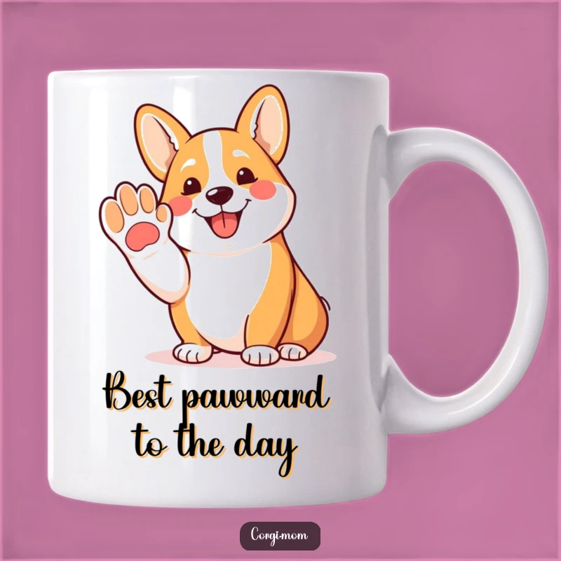 Funny Corgi Paw Mug: Hilarious Dog Friendly Greeting Gift