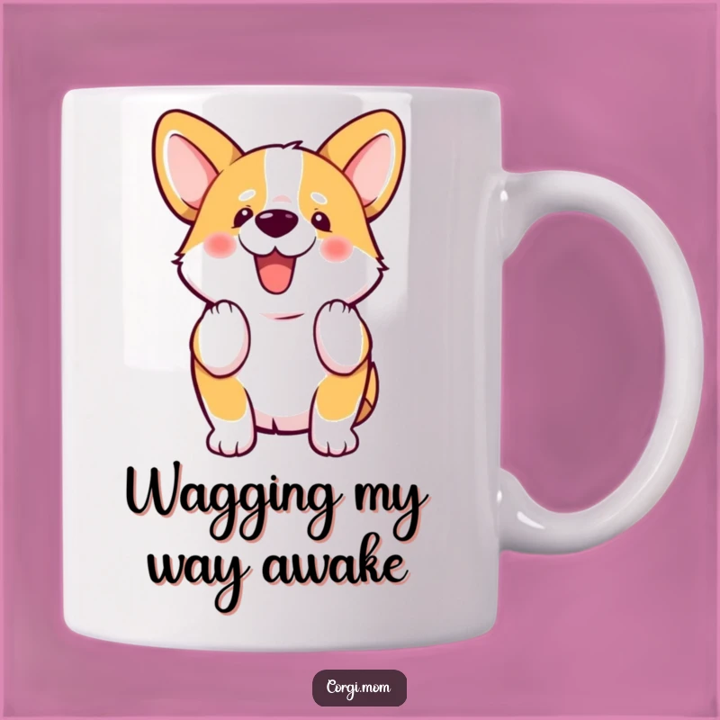 Funny Kawaii Corgi Tail Wiggle Mug A Joyful Gift