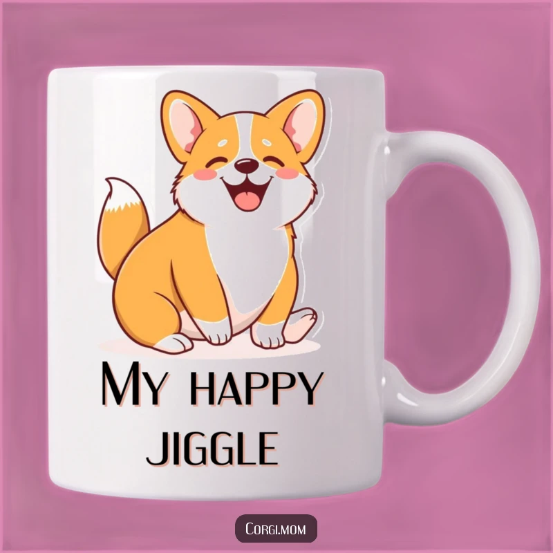 Funny Kawaii Corgi Wiggle Mug: Pure Joyful Corgi Gift