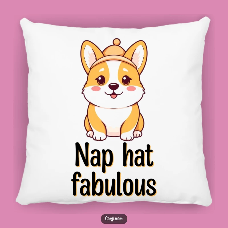 Cozy Funny Kawaii Corgi Hat Pillow - Comical Expression Comfort Gift
