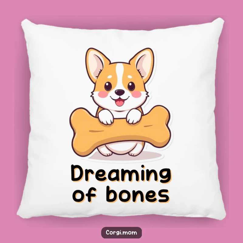 Funny Kawaii Corgi Bone Pillow: Hidden Pup Comfort Gift