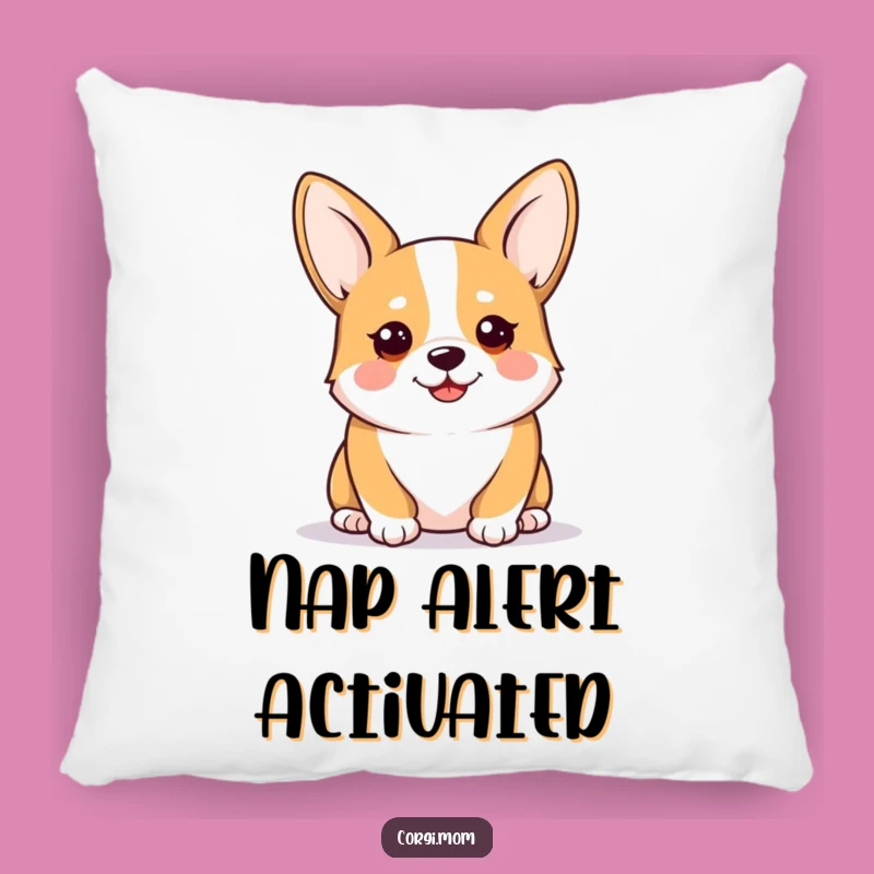 Funny Kawaii Corgi Pillow: Alert & Happy Accent for Cozy Homes