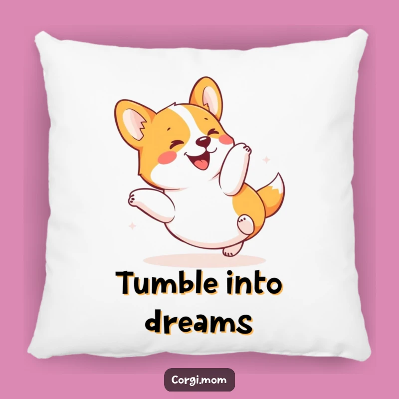 Funny Kawaii Corgi Tumble Pillow - Joyful Pup Gift