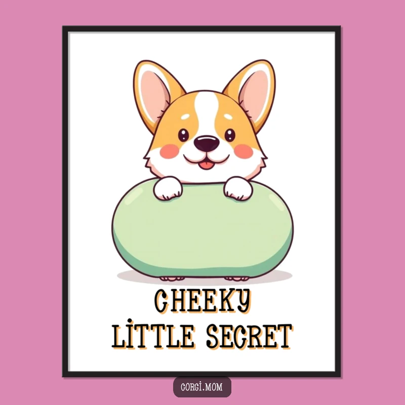 Download Funny Kawaii Corgi Toy Art Print