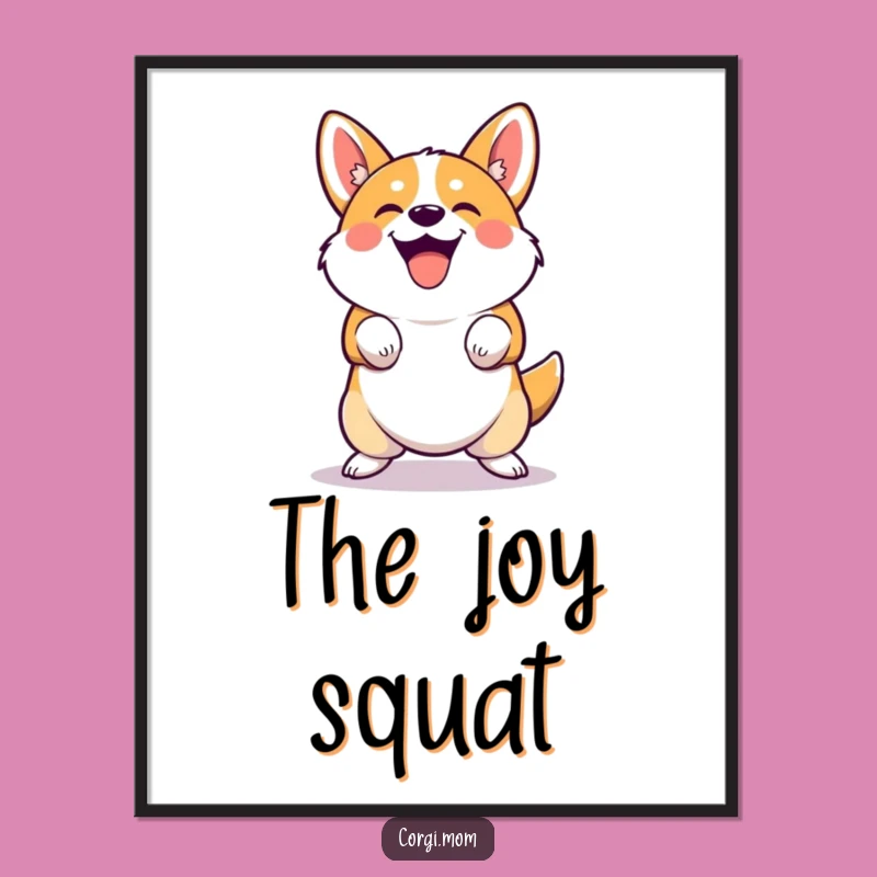 Funny Corgi Bounce Art: Instant Joyful Squatting Humor