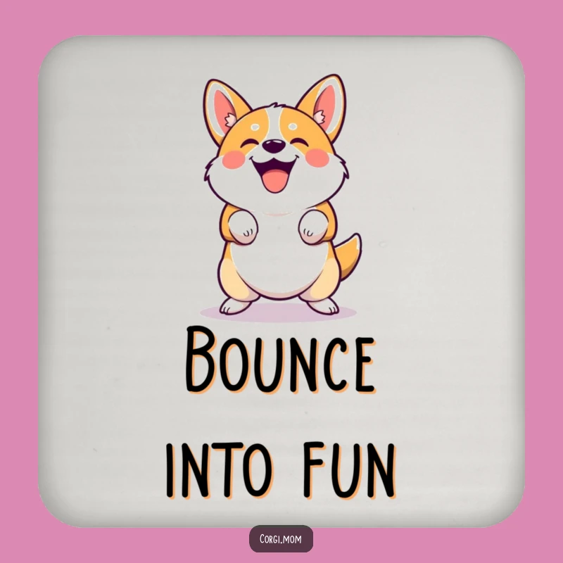 Funny Corgi Bounce Coaster: Joyful Squatting for Tabletop Humor