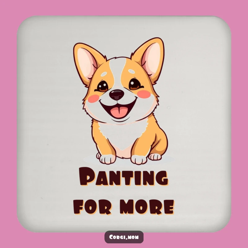 Funny Goofy Corgi Coasters: Happy Panting Set for Table Protection