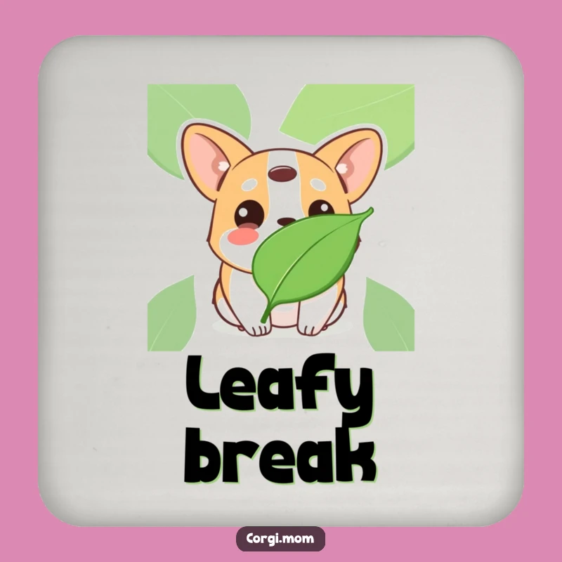 Funny Kawaii Corgi Leaf Curiosity Coasters: Protect Surfaces with Whimsy