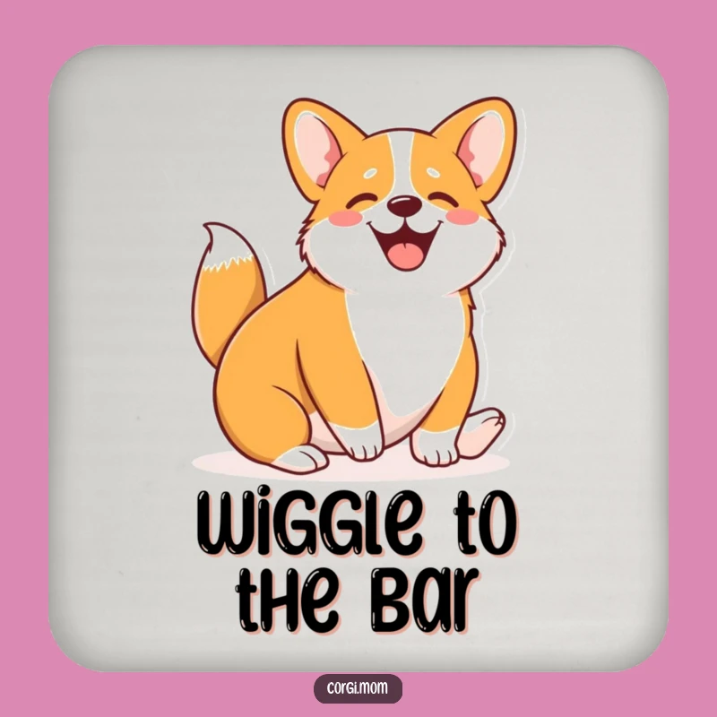 Funny Kawaii Corgi Wiggle Coaster: Protect Surfaces with Joy