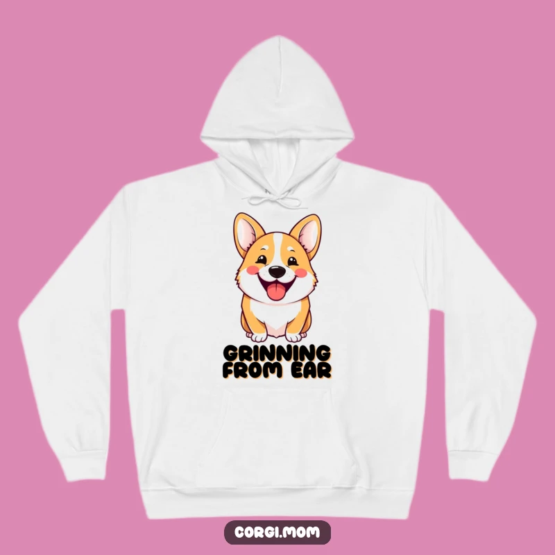 Cozy Funny Cheerful Corgi Hoodie: Snuggle Up with Hilarious Joy!