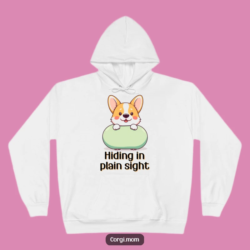 Cozy Funny Kawaii Corgi Toy Hoodie, Playful Corgi
