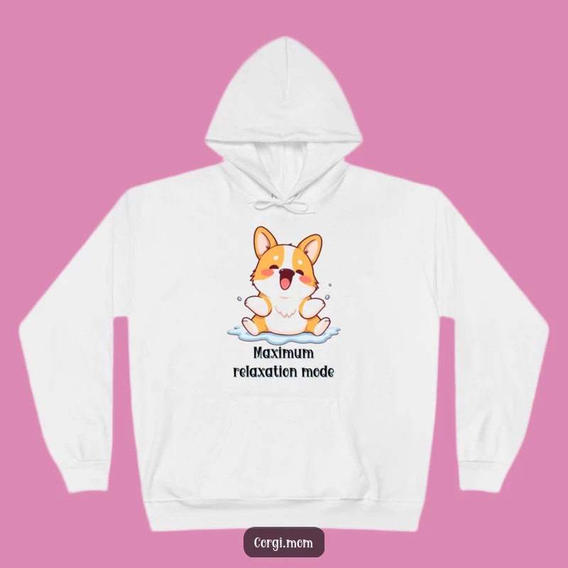 Cozy Funny Kawaii Corgi Sploot Hoodie - Warm Dog Lover Gift for Winter