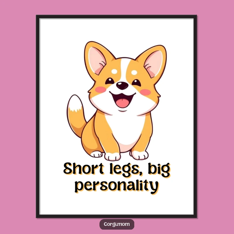 Free Printable Corgi Wall Art: Funny Dog Downloadable Poster for Joyful Home Decor