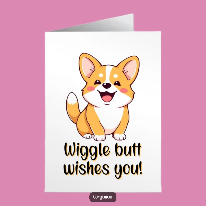 Free Printable Corgi Birthday Card: Funny Dog Pawty Downloadable Gift for Him or Her