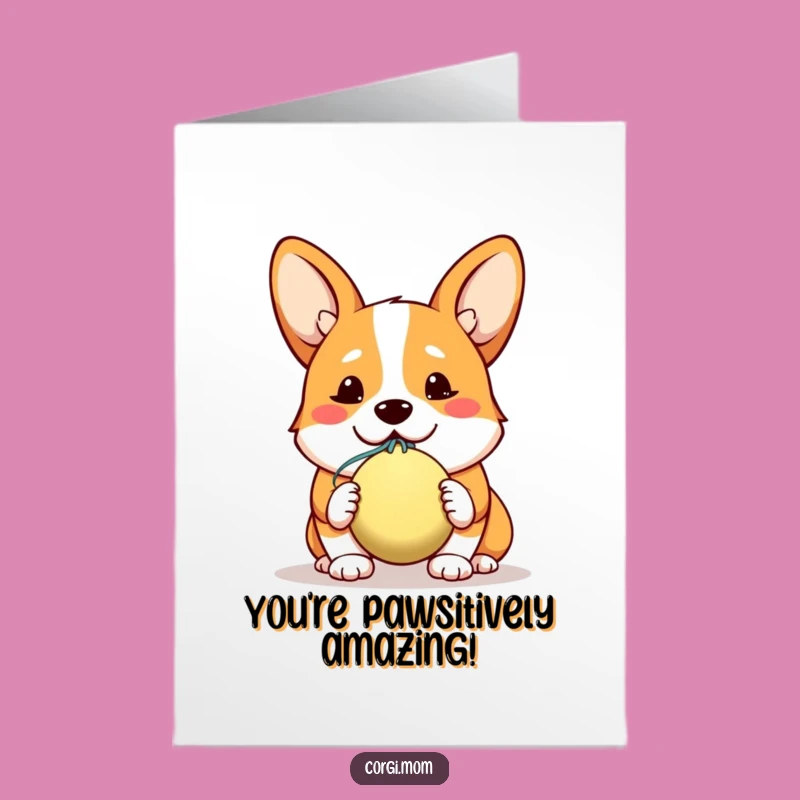 Free Printable Congrats Card: Corgi Achiever - Humorous Downloadable Gift