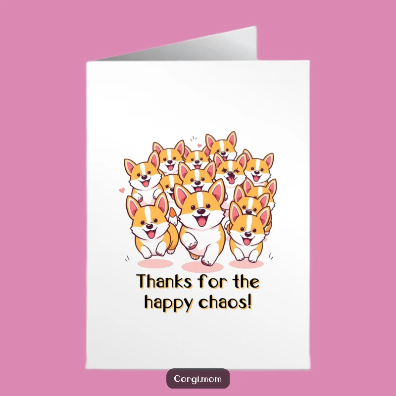 Humorous Free Printable Corgi Thank You Card: Pack of Pups, Downloadable Gift