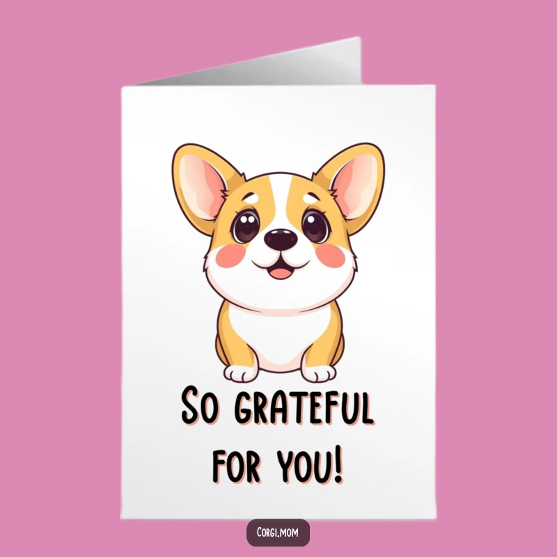 Free Printable Thank You Corgi Card: Eager Eyes for Heartfelt DIY Gratitude