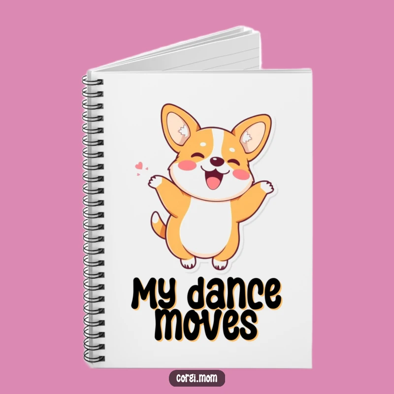 Funny Kawaii Corgi Notebook - Joyful Dog Journal Gift