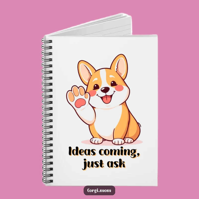 Funny Corgi Paw Notebook: Happy Dog Journal for Notes
