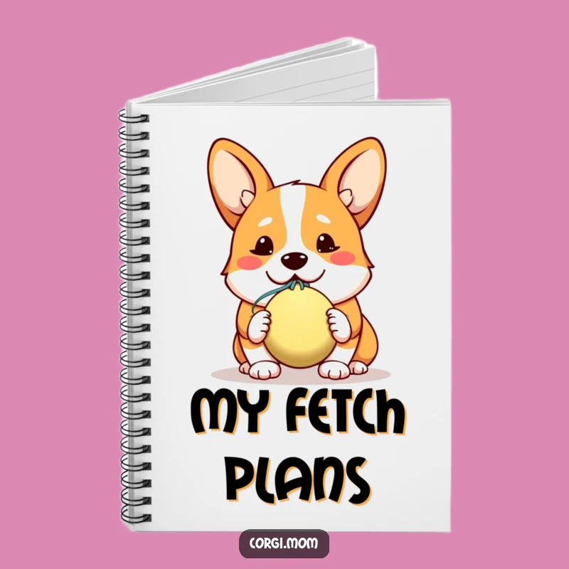 Funny Corgi Notebook: Hopeful Slobbery Ball Offer, Kawaii Dog Journal Gift