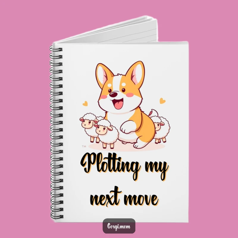Funny Kawaii Corgi Herding Notebook: Enthusiastic Corgi Journal Gift