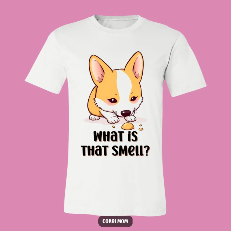 Embrace your inner investigator with this funny Kawaii Corgi tee, caught in a moment of intense ground-sniffing exploration. Perfect for the curious soul!