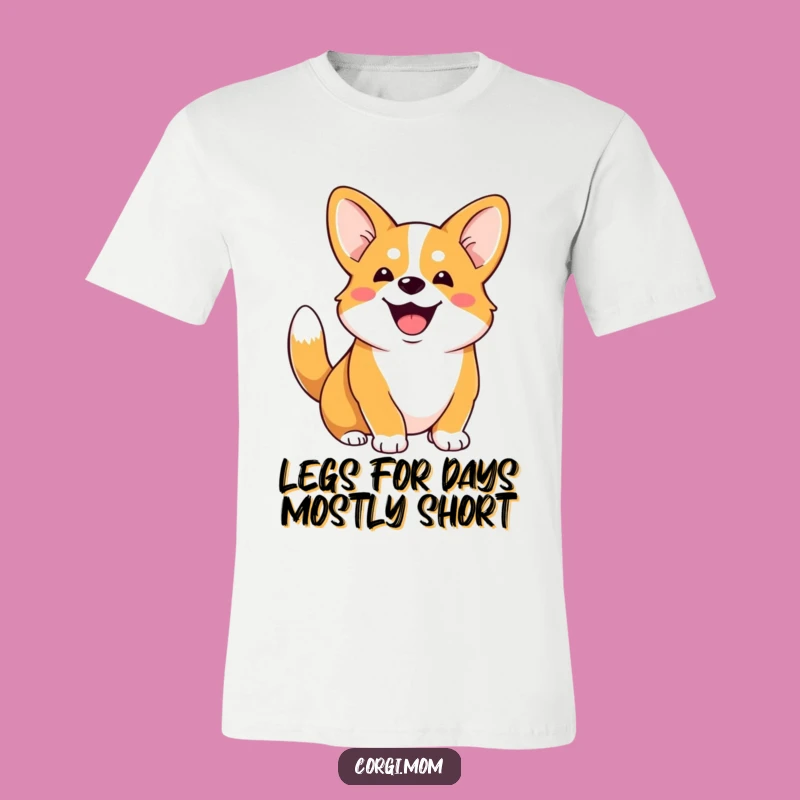 Show off your love for Corgis with this funny t-shirt featuring a gleeful pup and its signature wagging stubby tail. It's comfort and humor combined.
