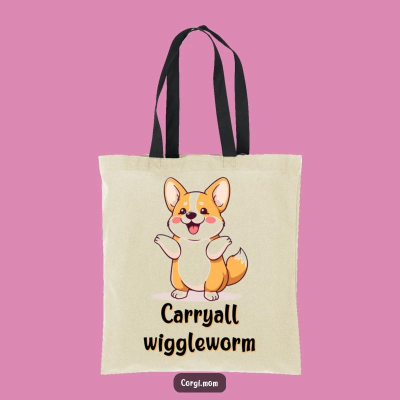 Make every errand a little brighter with this charming tote bag featuring a Kawaii Corgi doing its signature happy shimmy. Practical and paws-itively adorable!